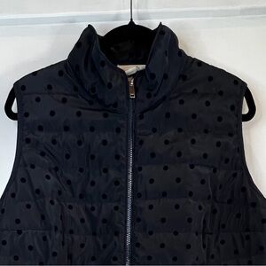 Style & Co. Women's Black Polka Dot Puffer Vest